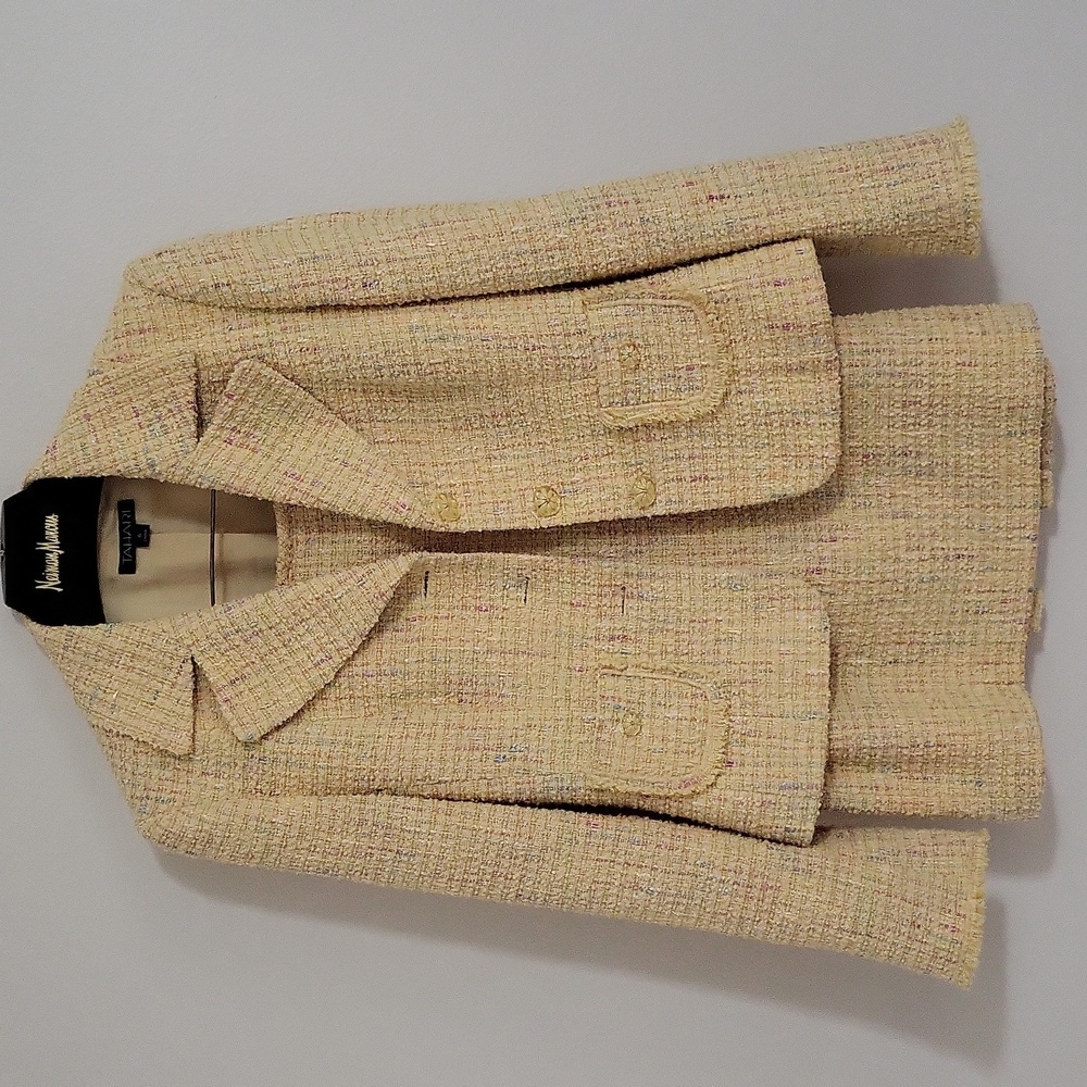 Talbots Cream Tweed Jacket & Skirt Set